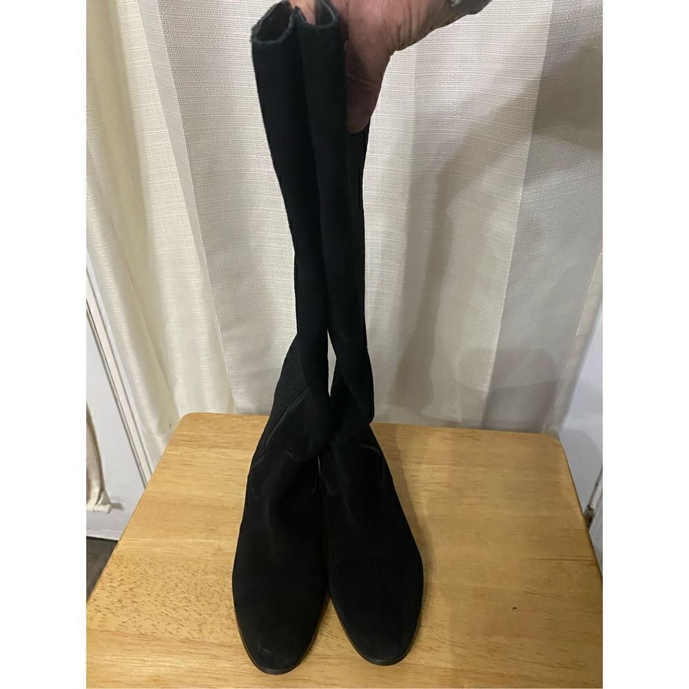 Very volatile black suede tall riding boots knee boots - Picture 5 of 6